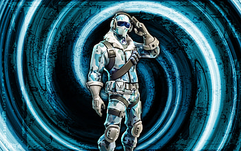 Frostbite, blue grunge background, Fortnite, vortex, Fortnite characters, Frostbite Skin, Fortnite Battle Royale, Frostbite Fortnite HD wallpaper