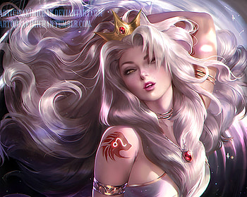 Zodiac ~ Leo, frumusete, sakimichan, art, girl, leo, beauty, pink, fantasy, zodiac, luminos HD wallpaper