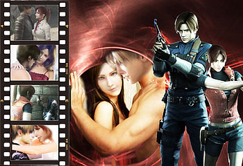 Claire and Leon, resident, zombie, evil, survive, virus HD wallpaper