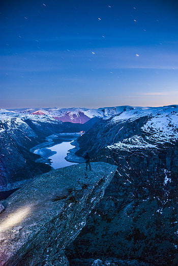 Artistic representation, Alexander Hills' work, Trolltunga inspiration, Visual delight HD phone wallpaper