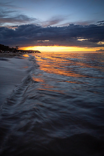 Nature, Sunset, Sea, Beach, Coast HD phone wallpaper