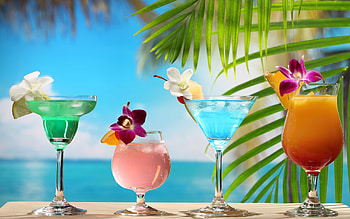Cocktails, vara, cocktail, summer, exotic, fruit, glass HD wallpaper