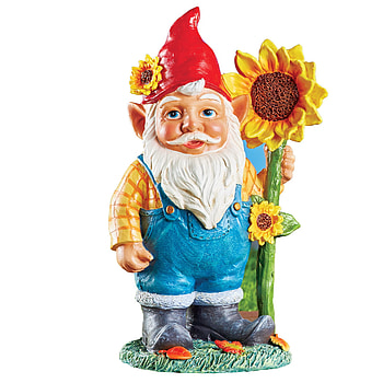 Autumn Sunflowers, Garden Gnome Couple, Lawn Ornaments, Outdoor Fall Decor HD wallpaper