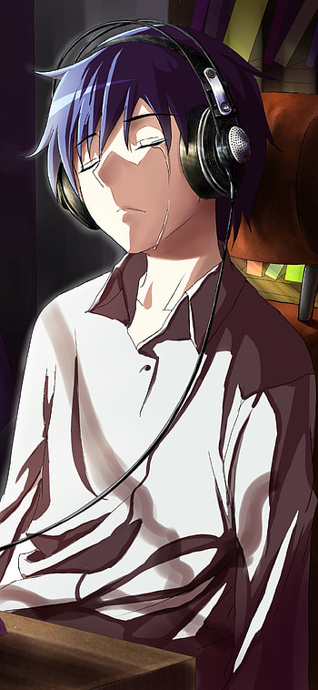 Dude Needs Some Windows 10 in His Life, Apple Inc., sad, Anime, heads, sad anime HD phone wallpaper