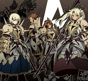 anime cool, gothic, black, cute, dress, nice, armor, war, chain, heavy, pretty, battle, cool, vest, warrior HD wallpaper