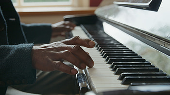 Piano, Mature man playing, Intimate performance, Musical passion HD wallpaper