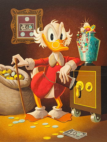 Scrooge McDuck, Animation, backgrounds HD phone wallpaper