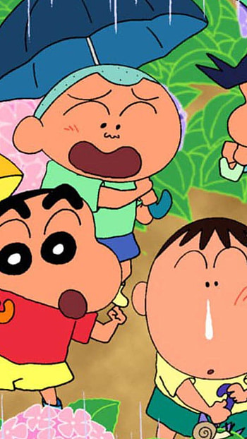 Shinchan Family, raining HD phone wallpaper