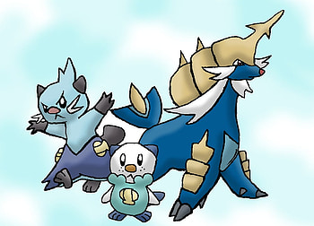 pokemon, evolution, samurot, oshawott, dewott HD wallpaper