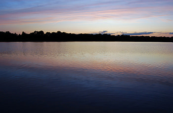 Levittown, PA, lakes, sunset HD wallpaper