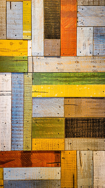 Colors, rainbow, pattern, wall, plank HD phone wallpaper
