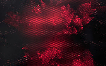 Dark Red, digital art, fractal, abstract HD wallpaper