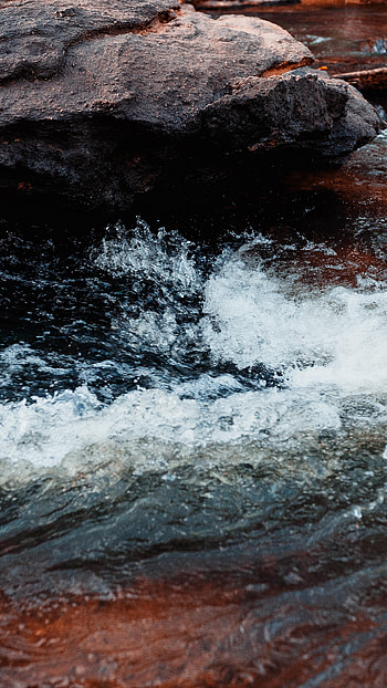 Nature, Water, Stones, Rocks, Spray HD phone wallpaper