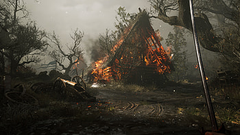 Valor Mortis — Smoldering Homestead ( Ultra ), video game, house fire HD wallpaper