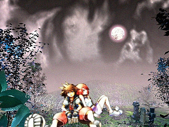 Sora & Kairi, games, kingdom hearts, love HD wallpaper
