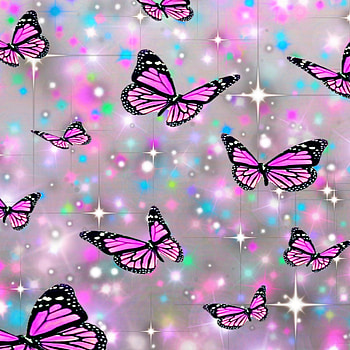 Pink butterfly sparkle, butterflies, background HD phone wallpaper