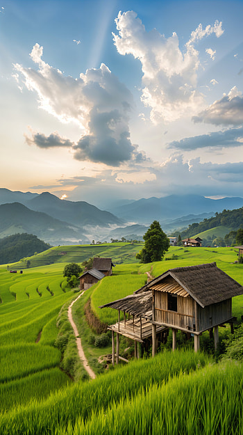 Vietnamese Serenity: A Tranquil , landscape, mountain HD phone wallpaper
