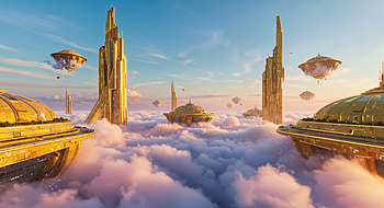 Floating Dreams: A Ultra Experience, futuristic city, cloud, skyscraper HD wallpaper