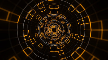 Dark-yellow, digital tunnel HD wallpaper