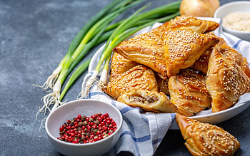 Broth Patties, , spring onions, food HD wallpaper