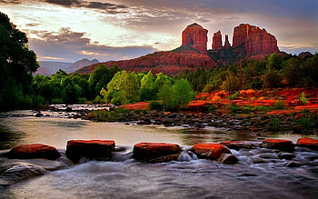 sedona arizona canyons river HD wallpaper