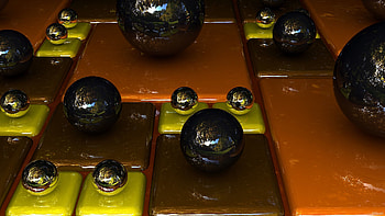 3D, Surface, Ball, Cube, Size HD wallpaper