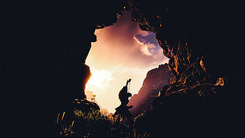 Archer, silhouette, Aloy, game, Horizon Zero Dawn HD wallpaper