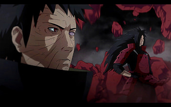 madara uchiha and obito uchiha, naruto, clan uchiha, anime, manga HD wallpaper