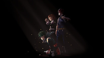 Uraraka Deku Shouto Todoroki My Hero Academia, my-hero-academia, anime, artist, artwork, digital-art, deviantart HD wallpaper