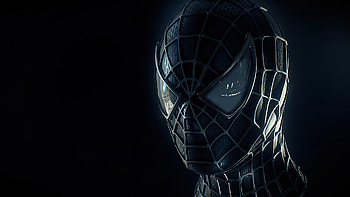 Black Spider-Man, Mask, Laptop , Full HD wallpaper