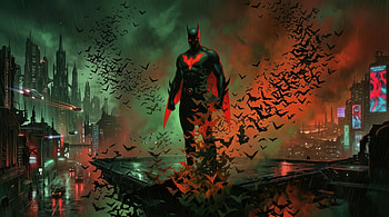 Batman Beyond Beast Mode, batman, batman-beyond, superheroes, art, artwork, digital-art, ai HD wallpaper