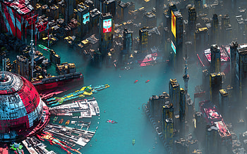 New Venice, artist, artwork, digital-art, artstation HD wallpaper