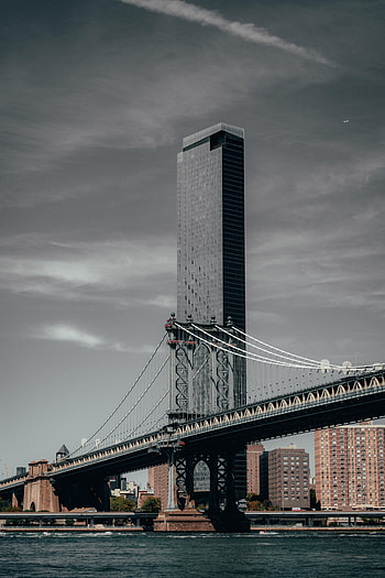 Cities, Sea, City, Skyscraper, Bridge HD phone wallpaper