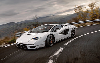 Lamborghini Countach LPI 800-4, highway, 2022 cars, motion blur, supercars, 2022 Lamborghini Countach, italian cars, Lamborghini HD wallpaper