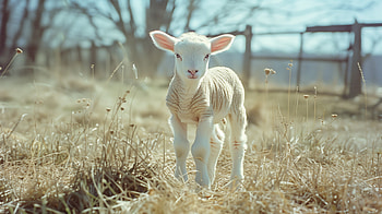 Adorable Lamb in Meadow -, lamb HD wallpaper