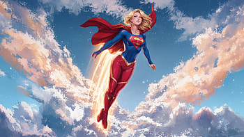 The Sky Belongs To Supergirl, supergirl, superheroes, artwork, art, digital-art, ai, deviantart HD wallpaper