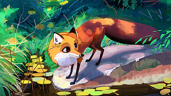 Enchanted Fox: A Fantasy Adventure, fantasy, fox HD wallpaper
