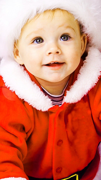 Cute Smile, Cute Baby, Christmas Theme HD phone wallpaper
