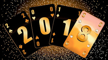 New Year 2018, Holiday, Card, New Year, Silver, Sparkles HD wallpaper