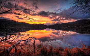 Landscape, Rivers, Sunset HD wallpaper
