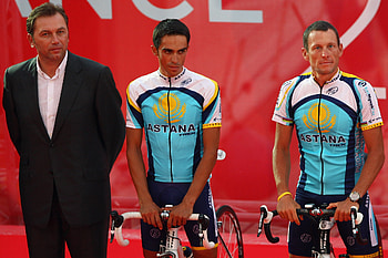 Alberto Contador and Johan Bruyneel, Lance Armstrong HD wallpaper