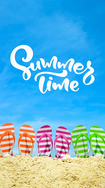 Summer Time, flipflops HD phone wallpaper