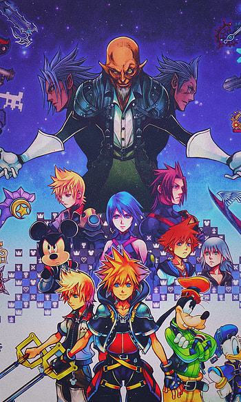 Kingdom Hearts Master Xehanort & Sora , video game, Kingdom Hearts, Sora (Kingdom Hearts) HD phone wallpaper
