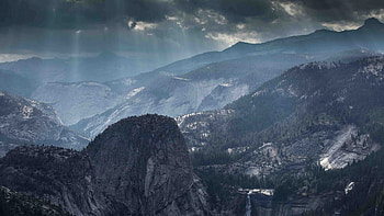 Nature, Sky, Mountains, Shine, Light, Fog HD wallpaper