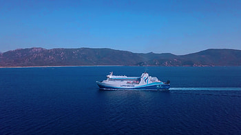 Aerial drone footage, filming, Ferry journey, Stunning visuals HD wallpaper