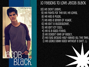 10 reason we love JB, twilight, new moon, werewolf, jacob black, taylor lautner HD wallpaper