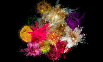 Powder explosion illustration, Colorful art, Digital artwork, Abstract HD wallpaper