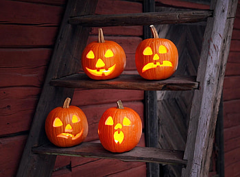 Holidays, Halloween, Pumpkin, Holiday, Stairs, Ladder HD wallpaper