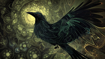 Mystic Black Bird, bird HD wallpaper