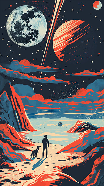 Cosmic Canine Adventure - Space Themed Dog, dog, space HD phone wallpaper